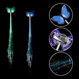 LED Butterfly Hair Braid Clip (Mix Color, 1 Pc)