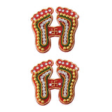 Decorative Laxmi Charan Paduka Sticker Set (Pack of 2 Pc)