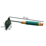Gardening hoe showing the blade and handle