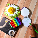 It fidget notebook with heart pattern