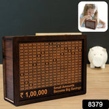 Wooden Money / Piggy Bank, Money Box (1 Pc / Pen Not Included)