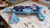 -up space pencil box with magnetic closure for kids
